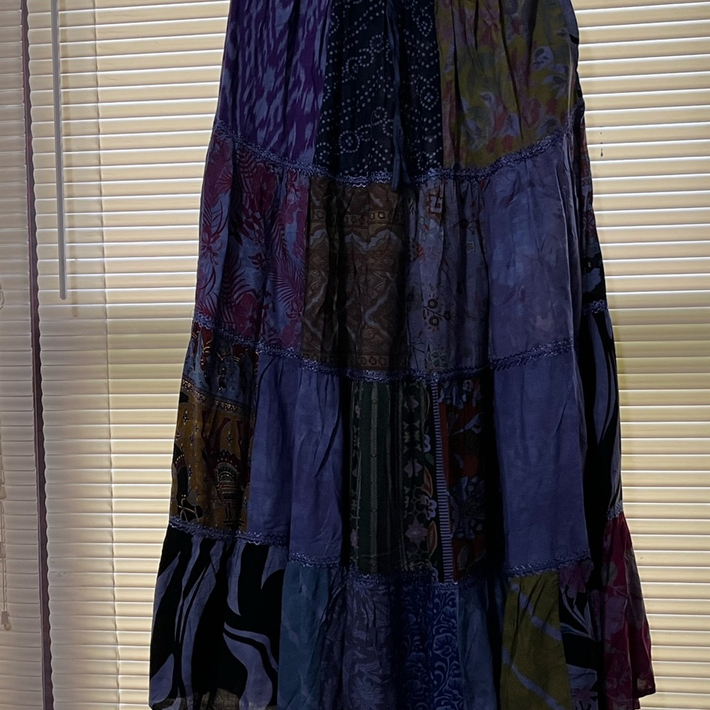 Bohemian Patchwork Maxi Skirt - Purple Multi one size fits M-xl. Make an offer
